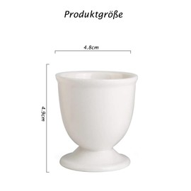 ZXJLWR Set of 9 Egg Cups, 4.8 x 4.9 cm Egg Cup Set, Stackable Plastic Egg Cups, Easter Gift, for Hard and Soft Boiled Eggs on Any Breakfast Table, Round Egg Cup (White)
