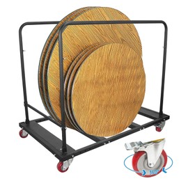 Folding Table Cart,60" Heavy Duty Utility Cart with 4" Swivel Wheels and Locking Wheels Holds Tables for Garage, Home, Warehouse, Party Event Hotel Furniture