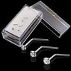 Kuyiuif 3 Piece Pack of 9ct Solid White Gold Claw