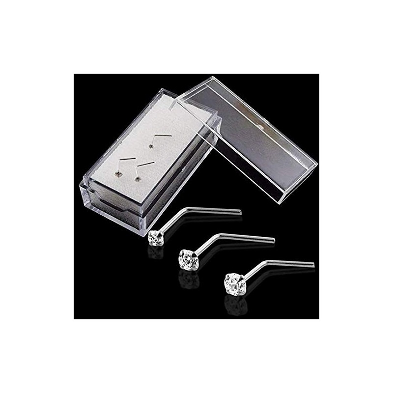 Kuyiuif 3 Piece Pack of 9ct Solid White Gold Claw