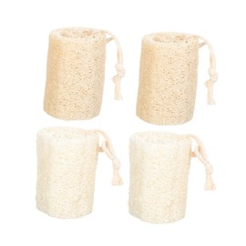 CHILDWEET 2sets Natural Loofah Sponge Scrubbers for Dishes Non Scratch Kitchen Cleaning Brush Loofah Dish Washing Brush for Sink and Tableware Cleaning 4pcs*2