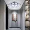 diisunbihuo Mini Crystal Chandelier Crystal Ceiling Light Square LED Pendant