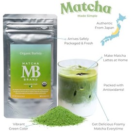 Matcha Brand Matcha Orgánico En Polvo De Calidad Barista - Elaborado Para Té Y Lattes Diarios Con Calidad De Cafetería - Auténtico Té Japonés En