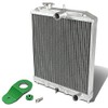 Auto Dynasty Full Aluminum 2-Row 42mm Radiator Bundle with Green