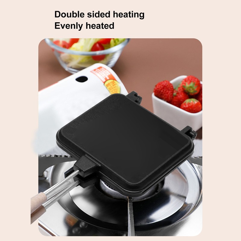 Double Sided Frying Pan Aluminum Alloy Sandwich Cooking Pan with