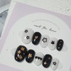 Mono gold drawing Handmade nail tip - Coffin / 모노