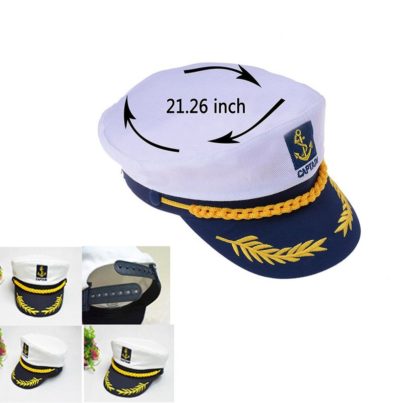 Welecom Sailor Captain Hat Embroidery Boat Ship Sailor Hats Adjustable