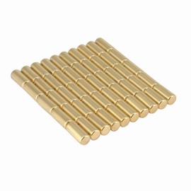 Cylinder Magnets,50pcs Gold Refrigerator Magnets,Tiny Rod Magnets for Whiteboard,Craft,Map Magnets,Magnetic Bracelet for Men Women,Magnetic Ring Jewelry