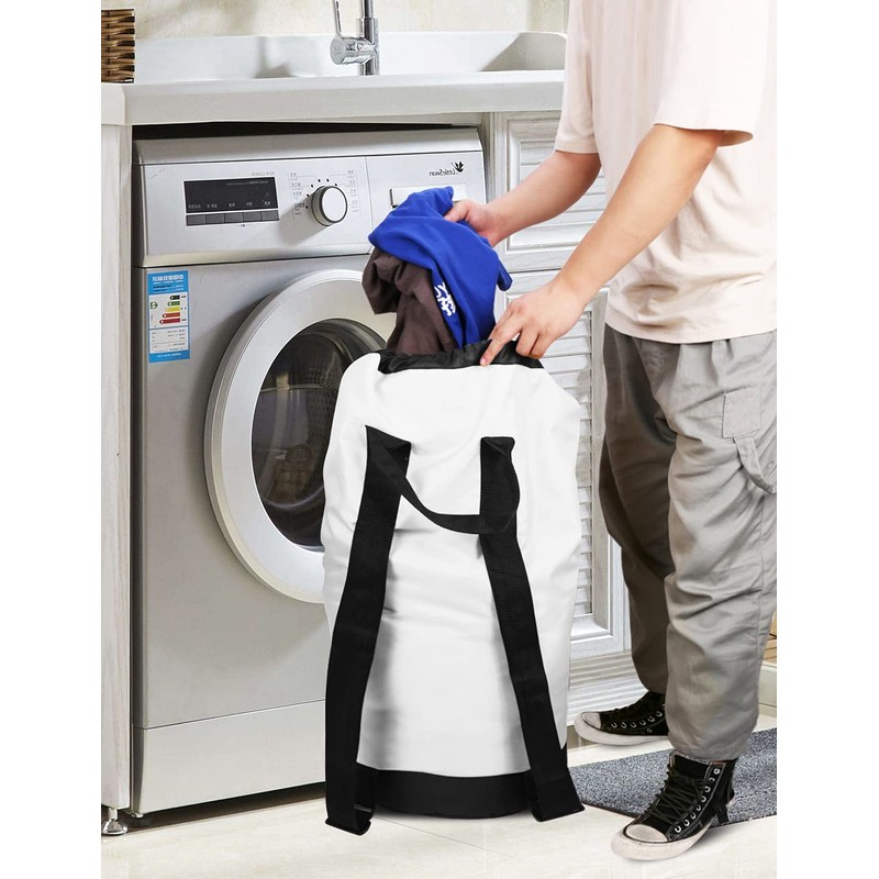 Dalykate Backpack Laundry Bag, Laundry Backpack with Shoulder Straps and