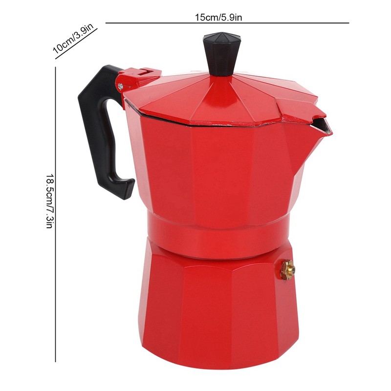 300ML 6‑Cup Capacity Aluminum Coffee Machine Moka Pot Accessories for