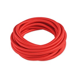 BRIGHTTIA Red Color Cloth Covered Electrical Wire - 16Ft Textile Cable for Pendant Light Fixture and Vintage Lamp Revival - DIY Lamp Parts for Unique and Creative Lighting Projects (B045)