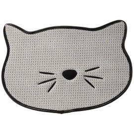 Bone Dry Embroidered Microfiber Cat Shape Pet Food