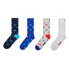 Happy Socks 4-Pack Bike Socks, S/M