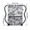 HOLYLUCK Drawstring Backpack Bag Sport Gym Sackpack, Grey Camo, One_Size,