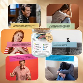 Bible Verse Jar inspirational bible verse jar for Women men Bible Verses in a Jar for Emotions and Feelings Easter gifts for teen girls Religious Gifts for Women Christian Birthday