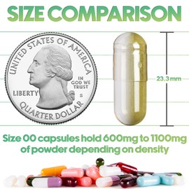 XPRS Nutra Size 00 Empty Capsules - 1000 Count Empty Vegan Capsules - Vegetarian Empty Pills - DIY Vegetable Capsule Filling- Veggie Pill Caps (Multi Color)