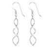 Heather Needham Sterling Silver Dangly Earrings - Double twist Plain