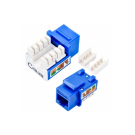NewYork Cables cat 6 Keystone Jack 90 Degree Punchdown Ethernet Wall Jack for Patch Panels Wall Plates