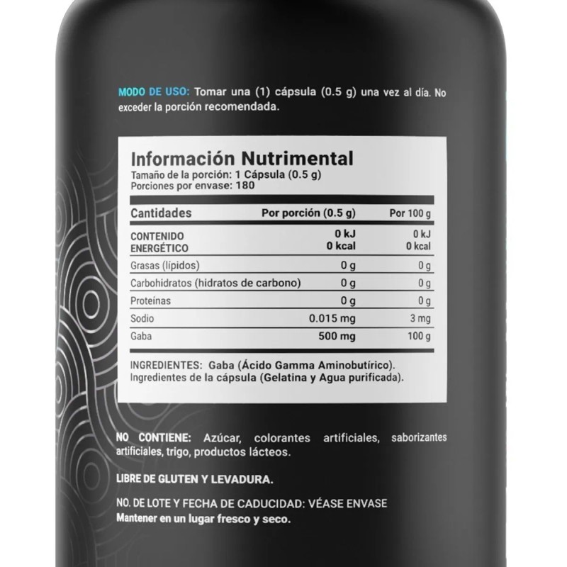 B-Life Pure GABA | Relajación Natural | 180 cápsulas de