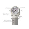 LNCHKA Industrial Air Pressure Regulator 3/8" NPT, 0-150 PSI Adjustable,Construction