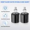 uxcell 4Pcs Slide Gate Guide Roller, 1.7" Nylon Rollers Gate