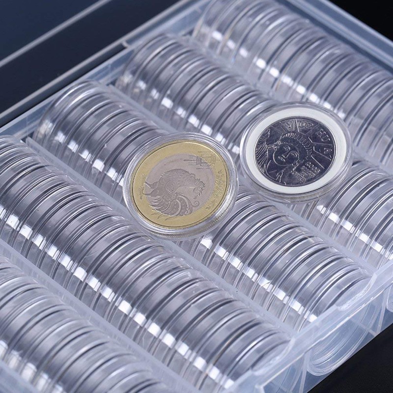 Coin Capsule, Coin Case, Commemorative, Coin Storage, 1.2 inches (30