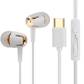 Dilwe USB C/Type C Earphones In-Ear Wired Headphones with Mic and Volume Control Super Deep Bass HiFi Stereo Earbuds Hands- Call, for Android Smartphones with C Type Port