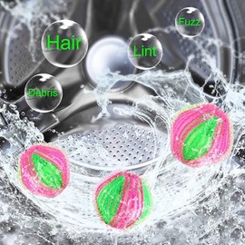 5Pcs Reusable Hair Remover,Washing Machine Hair Catcher Laundry Ball Dryer Ball for Clothing Dog Cat Pet Hair Remover for Laundry Lint Remover Washing Balls Reusable Dryer Balls Household Supplies