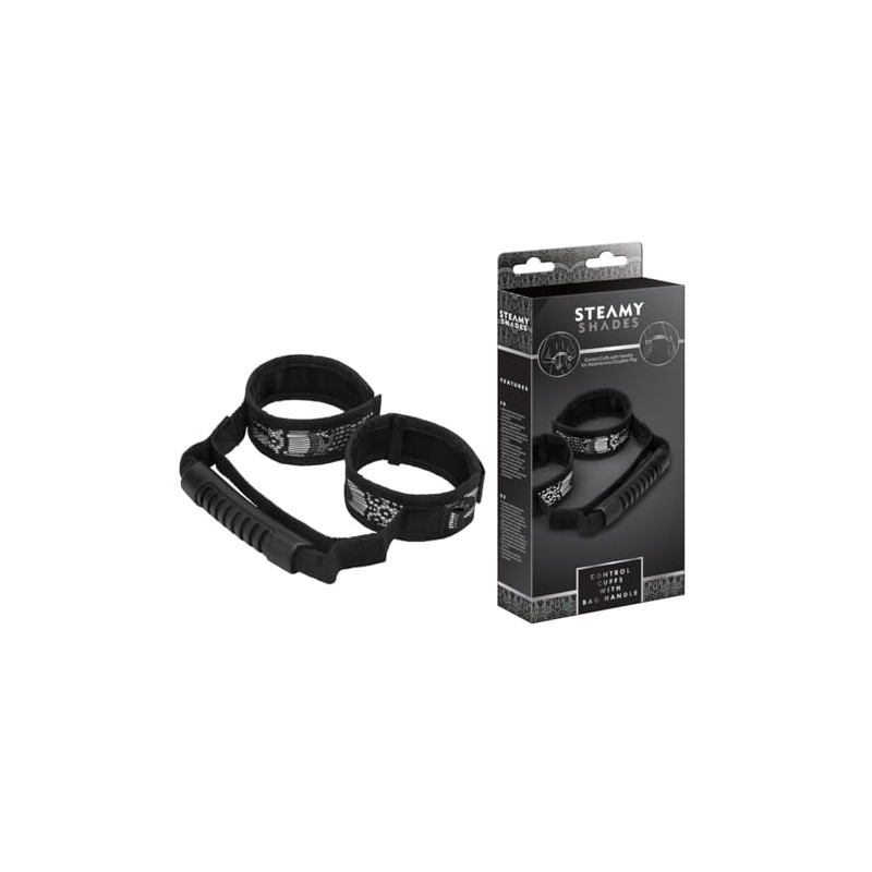 Steamy Shades Hand and Foot Cuffs with Handle