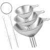3pcs Funnel Set | Stainless Steel Funnels, Ideal for Oils,