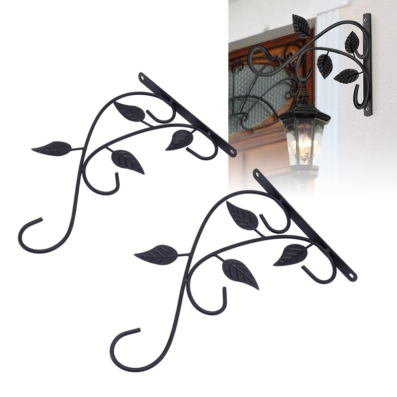 2pcs Hanging Plant Bracket Heavy Duty Rust Resistant Durable Iron