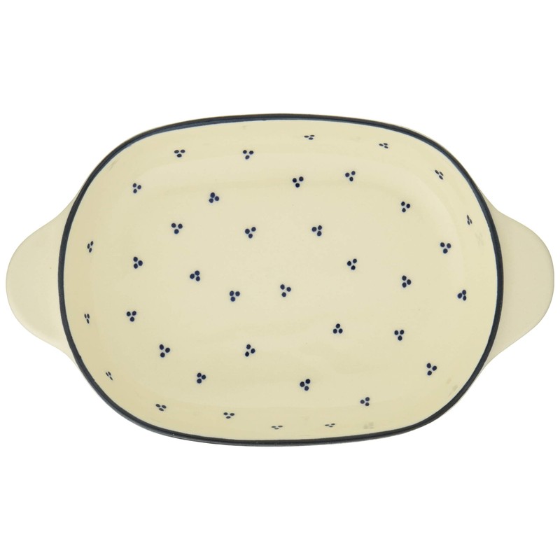 Banko Ware 13046 Oven Safe Shallow Au Gratin Dish, Blueberry,