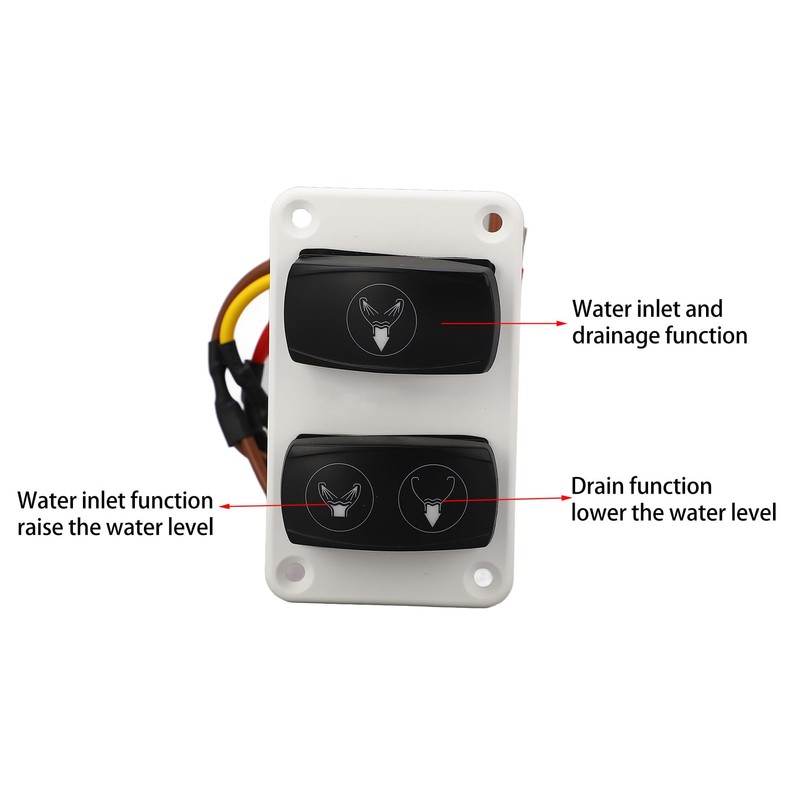 Marine Toilet Switch Panel, DC12 24V Marine Toilet Control Panel