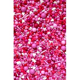 SD Pearls Sugar Sprinkles, Colourful Sprinkles Mix, Sprinkles Valentine's Day, Sprinkles Wedding, Sprinkles Hearts, Scatter Decoration for Cakes, Cakes, Muffins and Desserts (Mix "Letter for