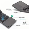 Guiheng Foldable Bluetooth Keyboard with Touchpad, Portable Wireless Keyboard Rechargeable