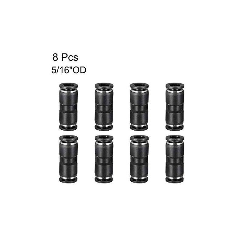 sourcing map Plastic Straight Union Push to Connect Tube Fitting