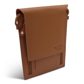 Safekeepers Neck Pouch Shoulder Bag to Protect Your Valuables in Leather Brown