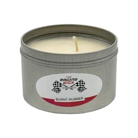 Burnt Rubber Scented Candle - The Racing Wick - 8oz Tin Can