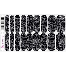 Jamberry Nail Wraps: Chalkboard Hearts (Full Sheet)