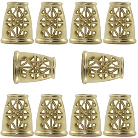 AERZETIX - C60512-10 pieces cord tips for clothes 5 x 8 x 13 mm - for laces tie thread coat anoraks bag hobby sewing habby sewing haberdashery - made of metal - gold