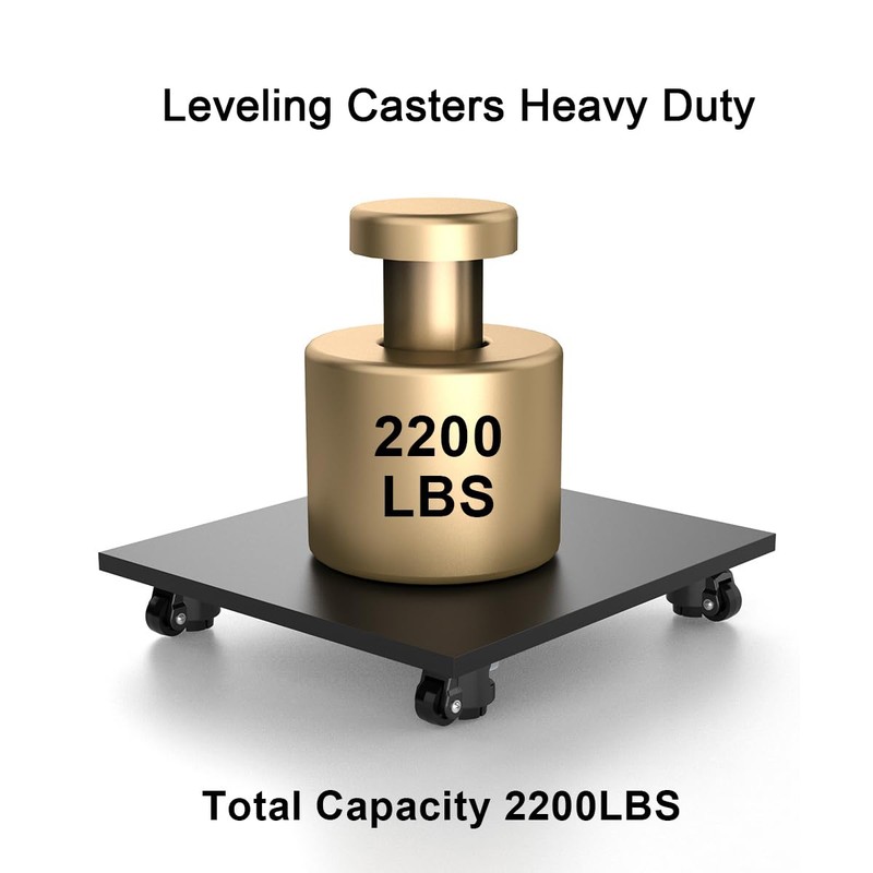 Trollastor Leveling Casters Heavy Duty with Ratchet Handle Design Total