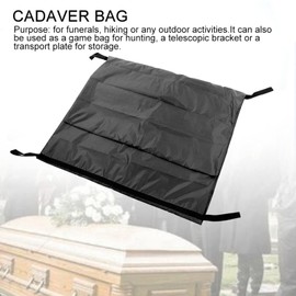 Body Bag, Leak Proof Cadaver Morgue Bodies Bag with 4 Handles, Center Zipper, Emergency Bodies Storage Bag for Funeral Hospitals Transportation, Black (150 * 60CM)