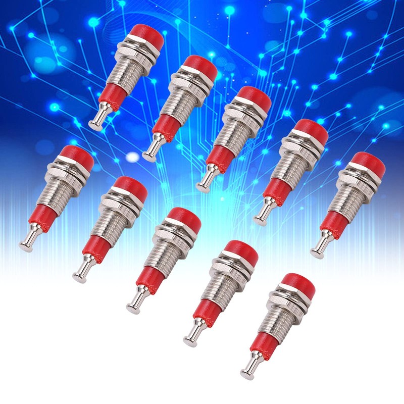 10pcs/set 2mm Nickel Plated Banana Jack Socket Panel Mount Binding