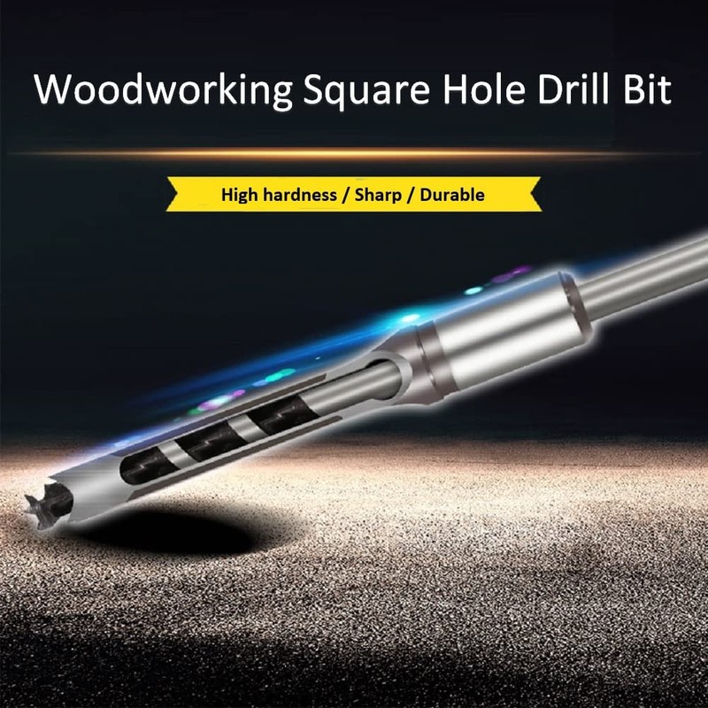 SYDARSYN Square Hole Drill Bits for Wood, Woodworking Mortising Chisel