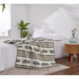 Virah Bella Quilted Cabin Throw Blanket for Couch - 50" x 60" - Cascade Falls Lodge-Themed Quilt