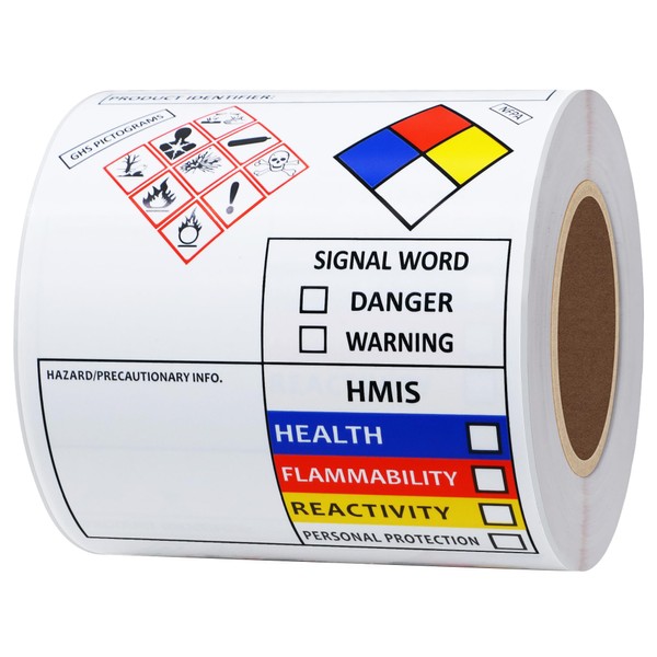 Hybsk Chemical Safety Labels for SDS NFPA HMIS OSHA |