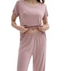 Joyaria Capri Cooling Pajamas for Women Night Sweats Ldies Bamboo