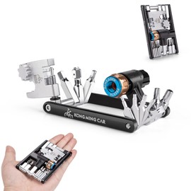 Kadacha 20 in 1 Bicycle Multifunctional Tool with CO2 Inflator - Compact and Lightweight Multitool Kit for Road and Mountain Bikes - Includes Hex, Torx, Screwdriver and Chain Tool