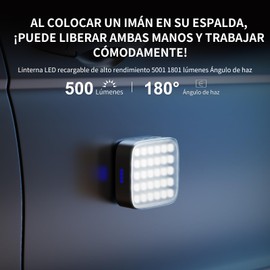 WUBEN F5 Linterna de Camping, 5200mAh Portátil Luz de Tienda, Linterna recargable LED IP64 impermeable, Con base magnética y gancho 3 modos de iluminación adecuados para acampar y hacer caminata