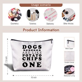 Zomhix Dog Lover Makeup Bag - Dog Mom Gifts Cosmetic Bag, Dog Gifts for Women, Dog Lovers Gifts for Women Makeup Pouch, Dog Owner Gifts, Dog Mama Gifts Zippered Bag for Women